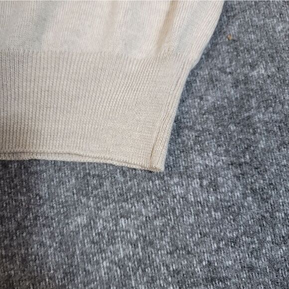 Vtg Gran Sasso Mens Golf Sweater Size 2XL Beige Wool Pullover Mock Neck - Picture 11 of 12
